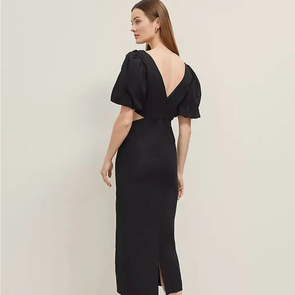 Ann Taylor Linen Blend Cutout Dress - Picture 2 of 3